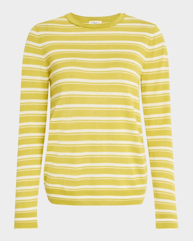 Striped Crewneck Silk-Linen Sweater